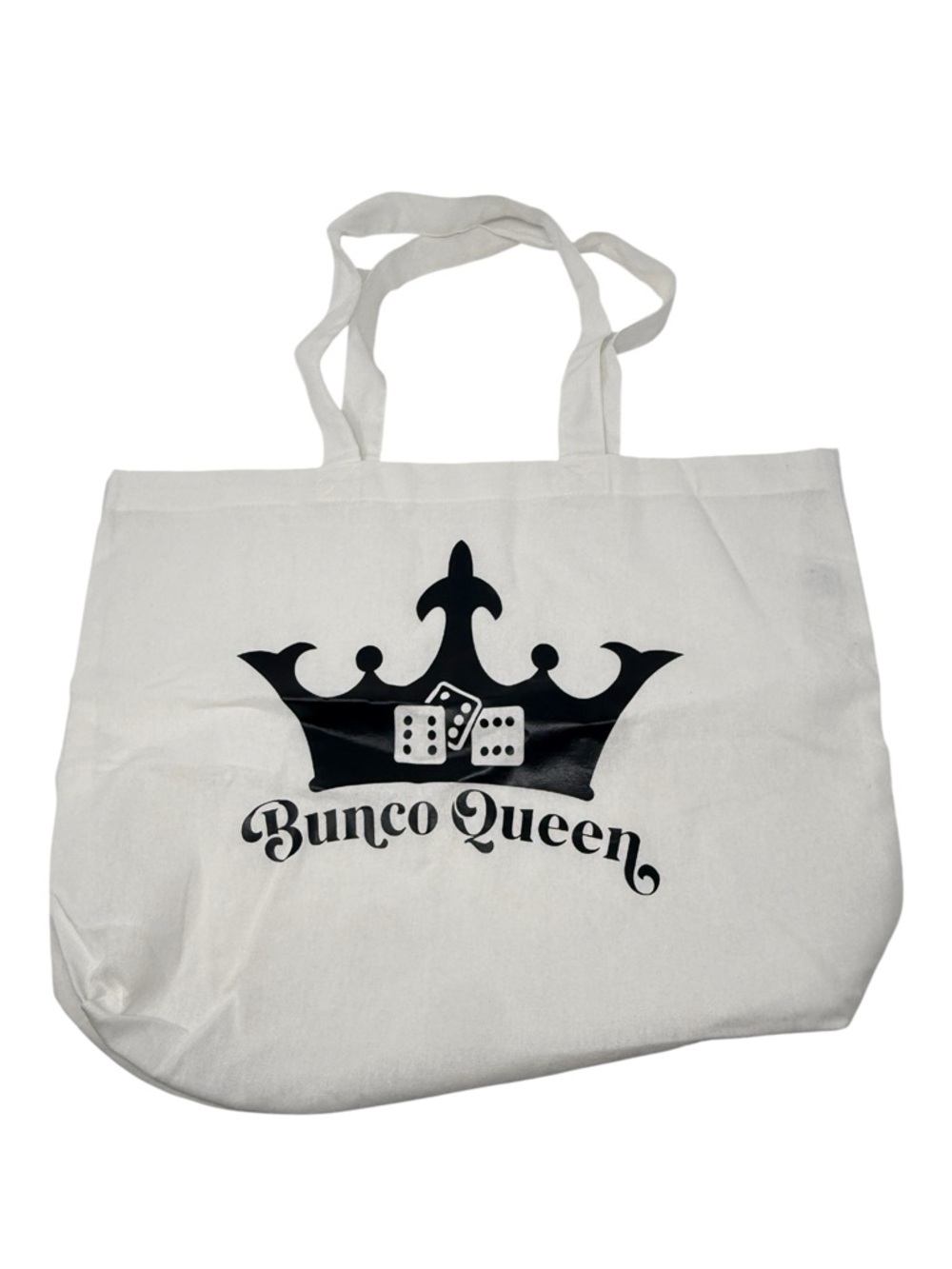 Bunco Queen White Canvas Tote Bag